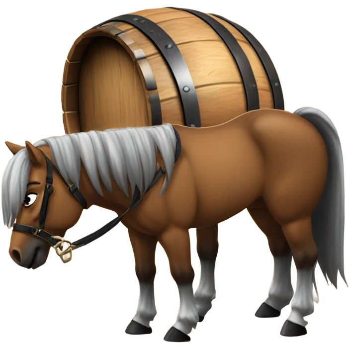 Barrel and horse emoji