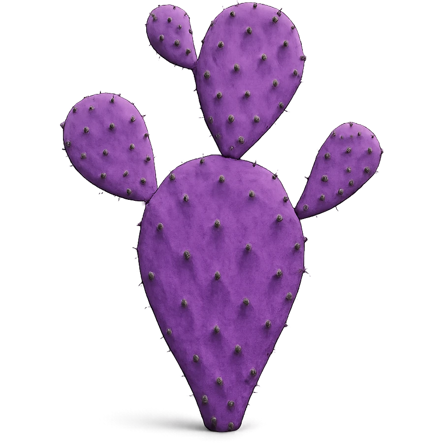purple cactus emoji