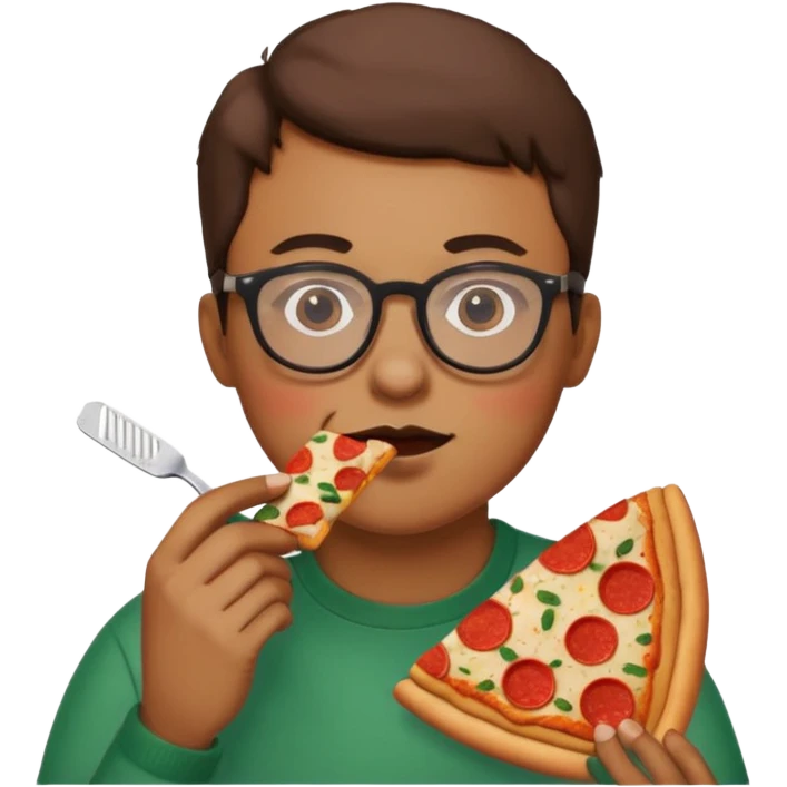 pizza take-out with glassess  emoji