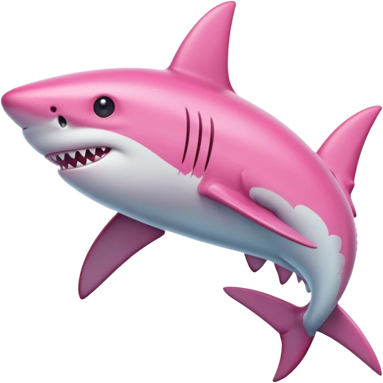 Pink shark emoji