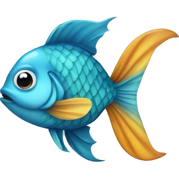 fish wearing a bow emoji