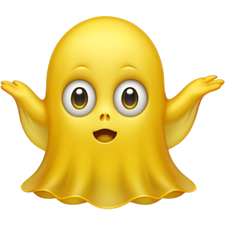 cute yellow ghost with big eyes emoji