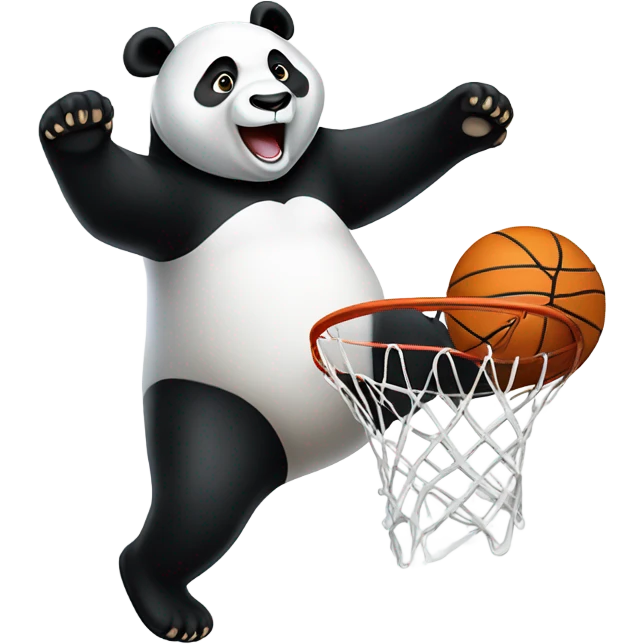 Panda dunks emoji