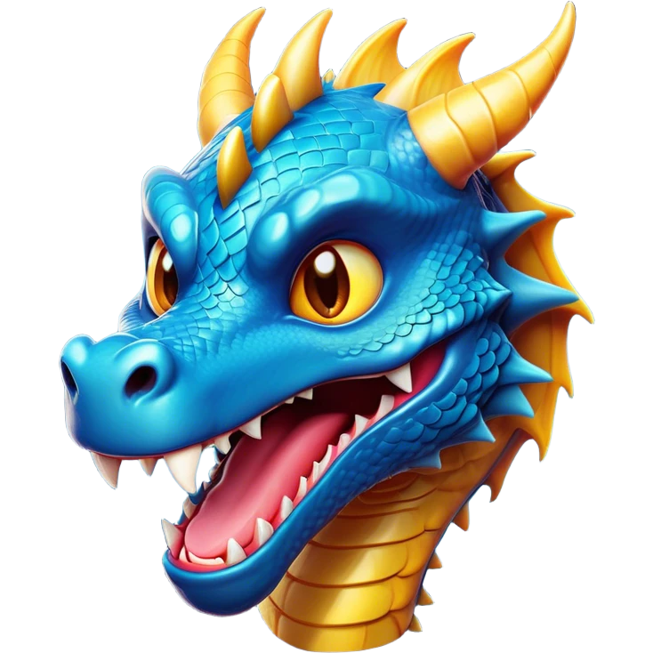 Cinematic Comical Dragon Portrait Emoji, Head tilted dramatically with an exaggeratedly amused expression, featuring a striking, glossy scaled body with bold, angular features and wide, expressive eyes filled with playful disbelief, Simplified yet hilariously expressive features, highly detailed, glowing with a slightly sassy, otherworldly glow, high shine, dramatic yet playful, stylized with an air of cheeky mythical mischief, soft glowing outline, capturing the essence of a spirited and over-the-top dragon that looks ready to breathe fire into internet fame instantly! emoji
