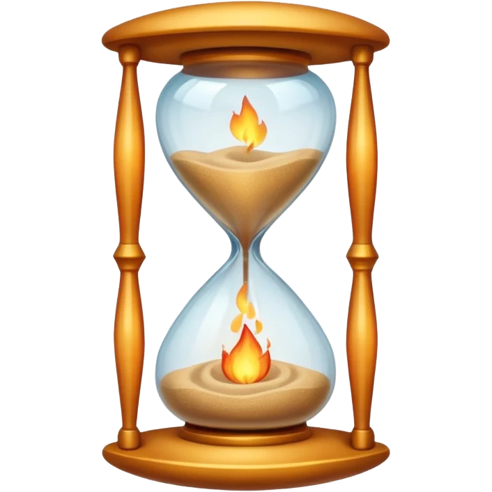 ⏳✨ — Hourglass + Spark

An hourglass with a tiny spark at the centre. emoji