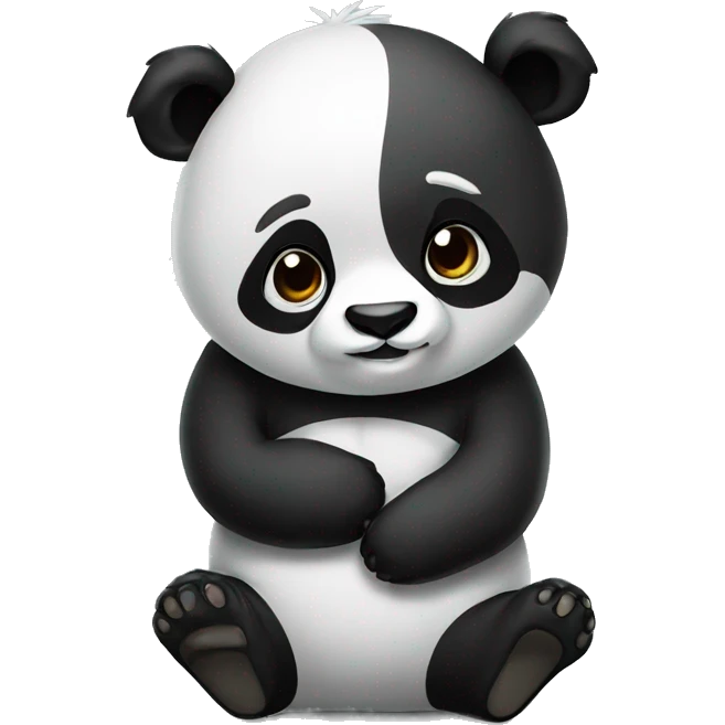 Panda with panda emoji