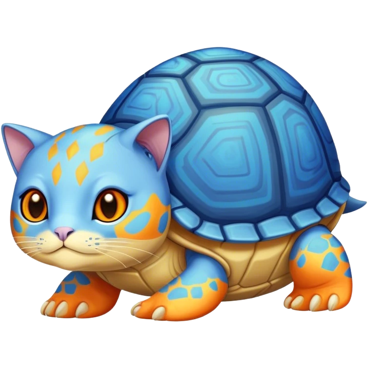 Blue turtle cat emoji