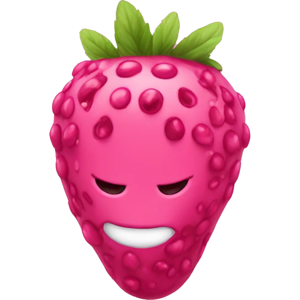 Pink berry without face emoji