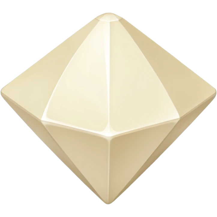 diamond shape carved from ivory. square tilted 45 degrees emoji