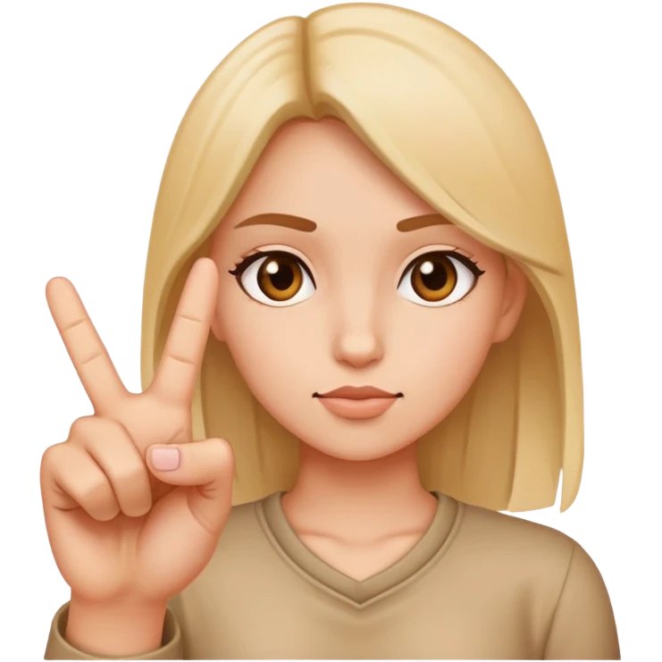 Middle finger with girl emoji