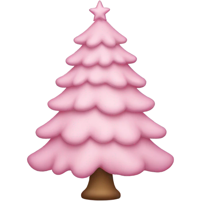 Light pink Christmas tree  emoji
