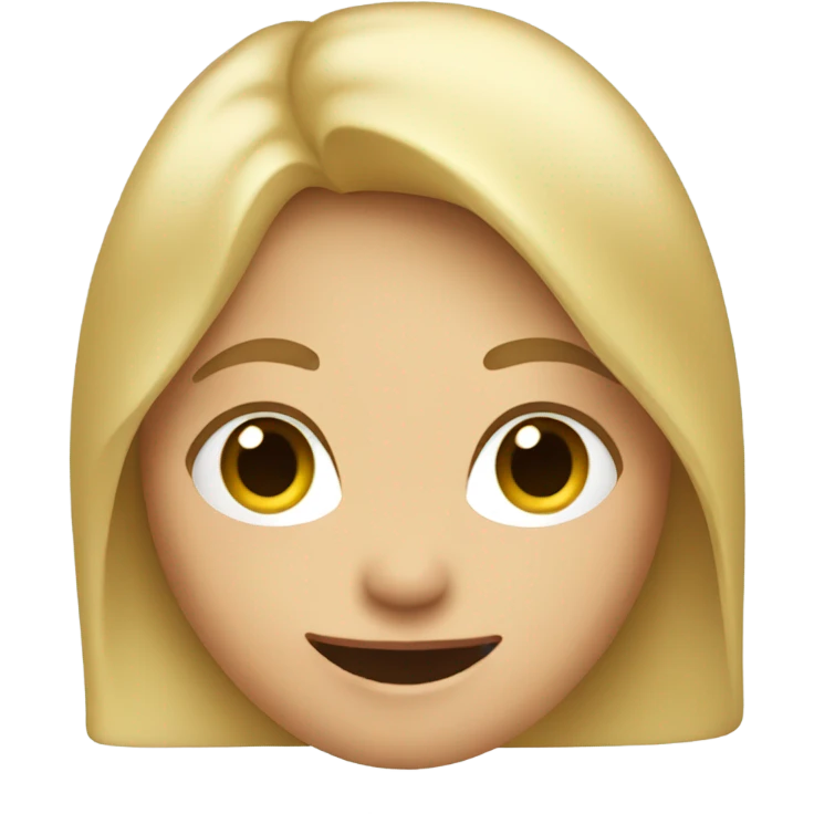 Blonde girl holding up finger emoji