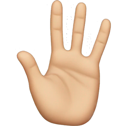 four fingers  emoji