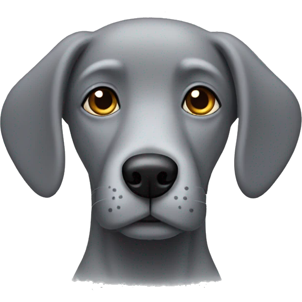 Grey dog with small ears emoji
