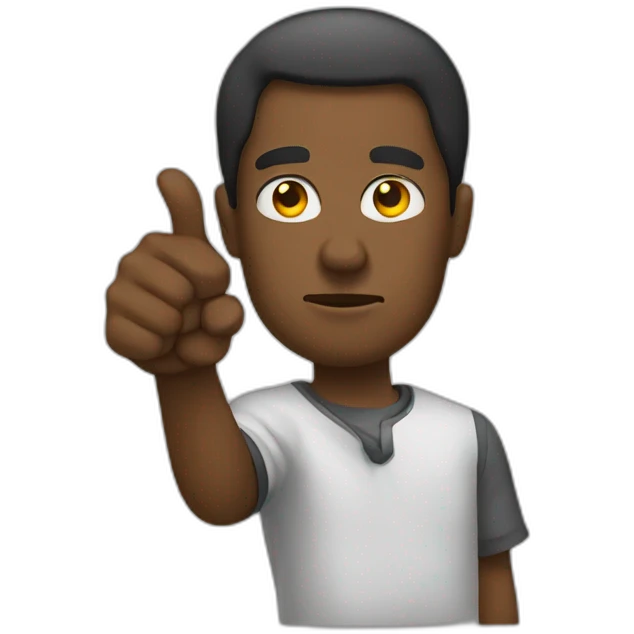 Black Man thumbs down emoji