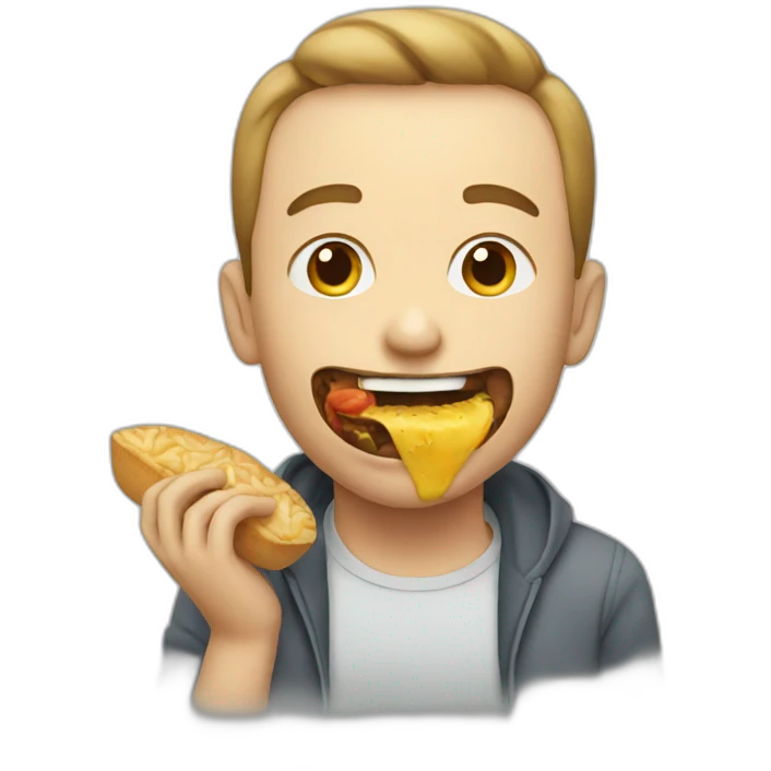 man eating emoji