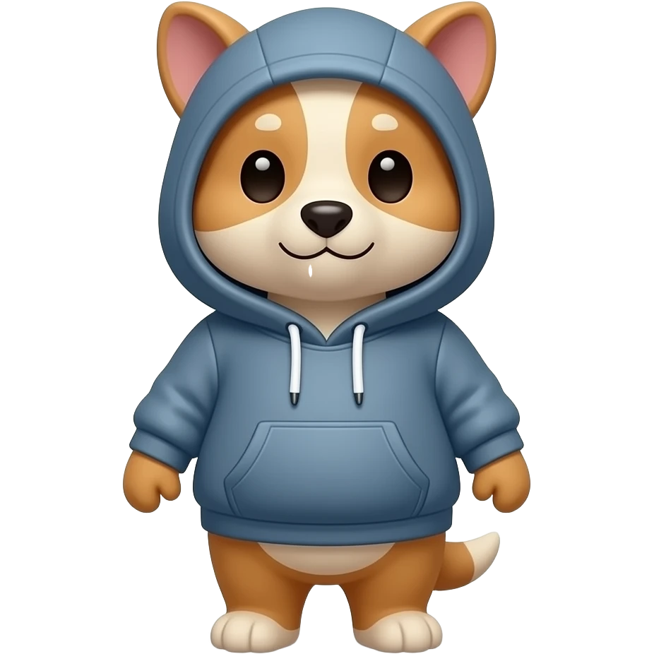 Animals wearing hoodies emoji
