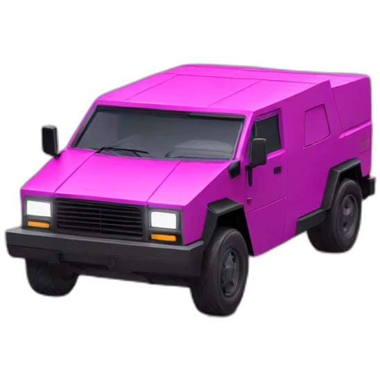 cybertruck, magenta emoji