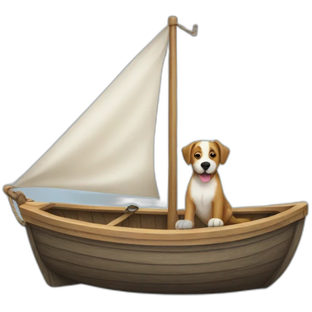 boat with dog emoji