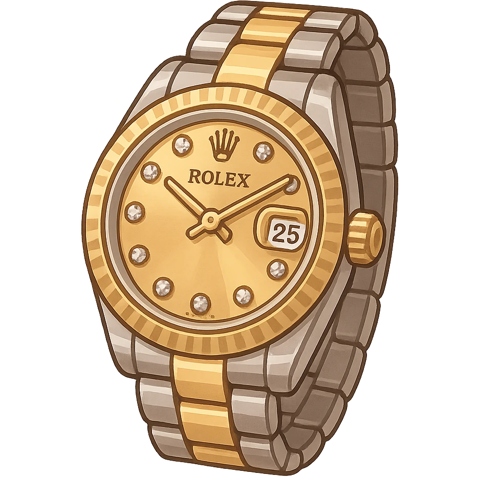 Luxury Rolex women’s watch emoji