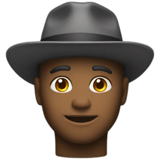 chat avec un chapeau emoji