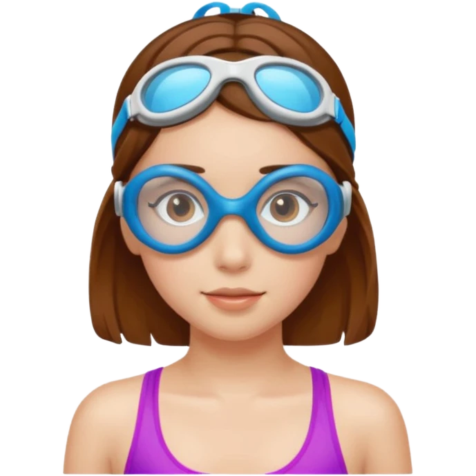 Girl with swim goggle emoji