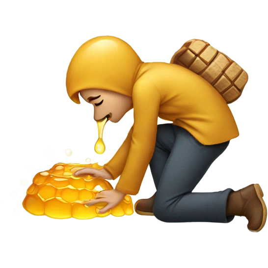 Person vomitting honey emoji