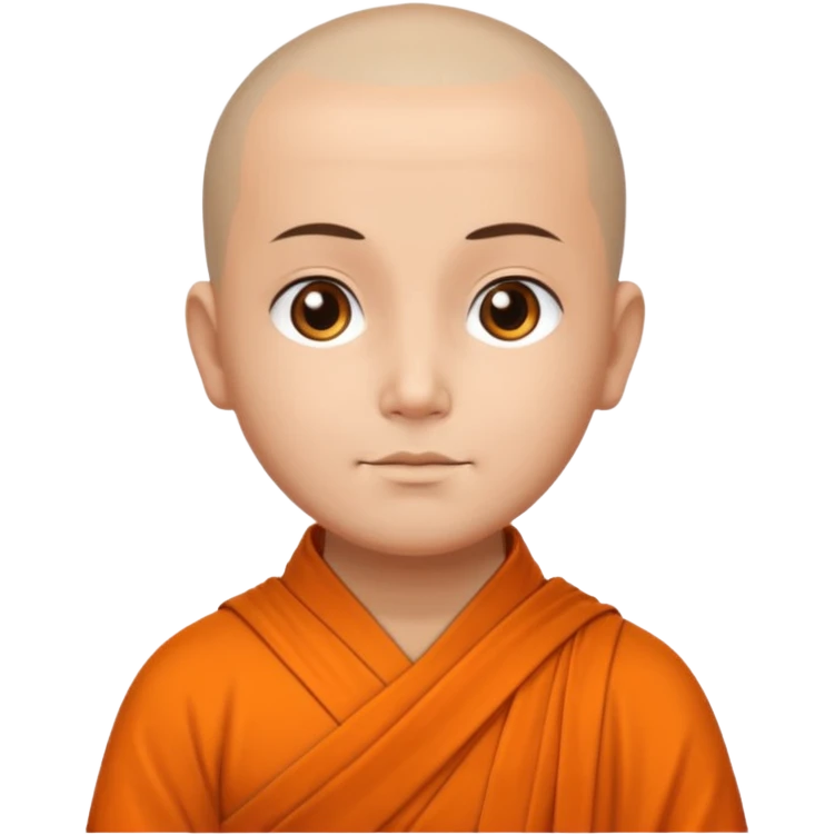 buddhist monk with orange shawl emoji