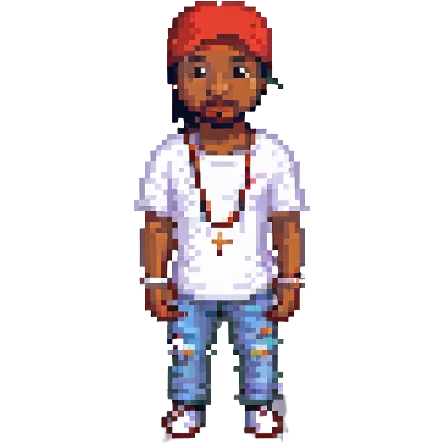 2Pac в полный рост, no background emoji