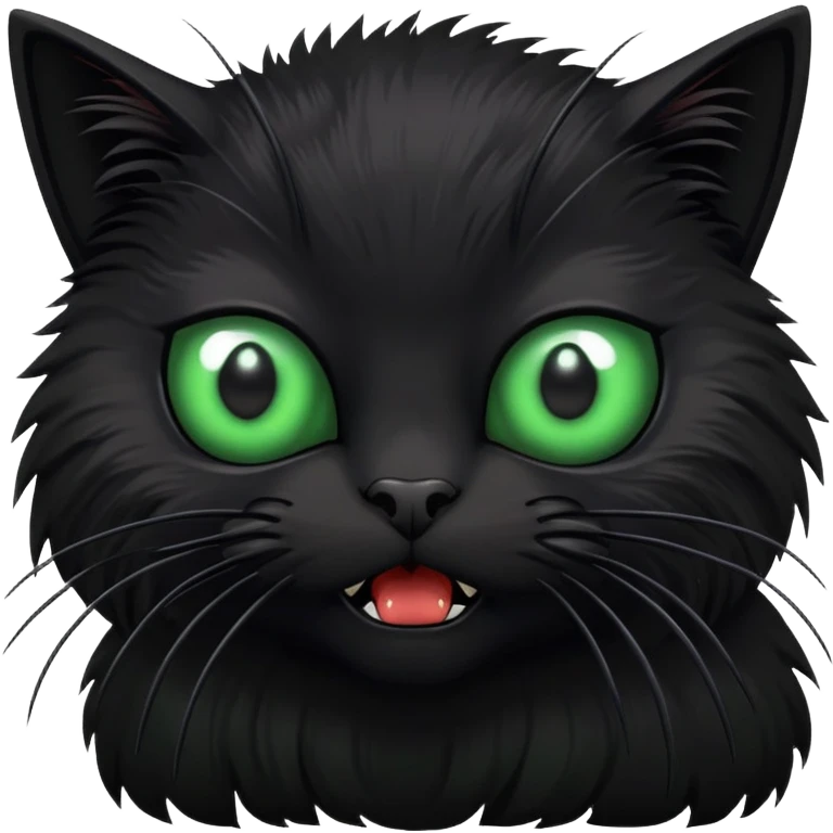 menacing cat looming over a small, terrified spider emoji