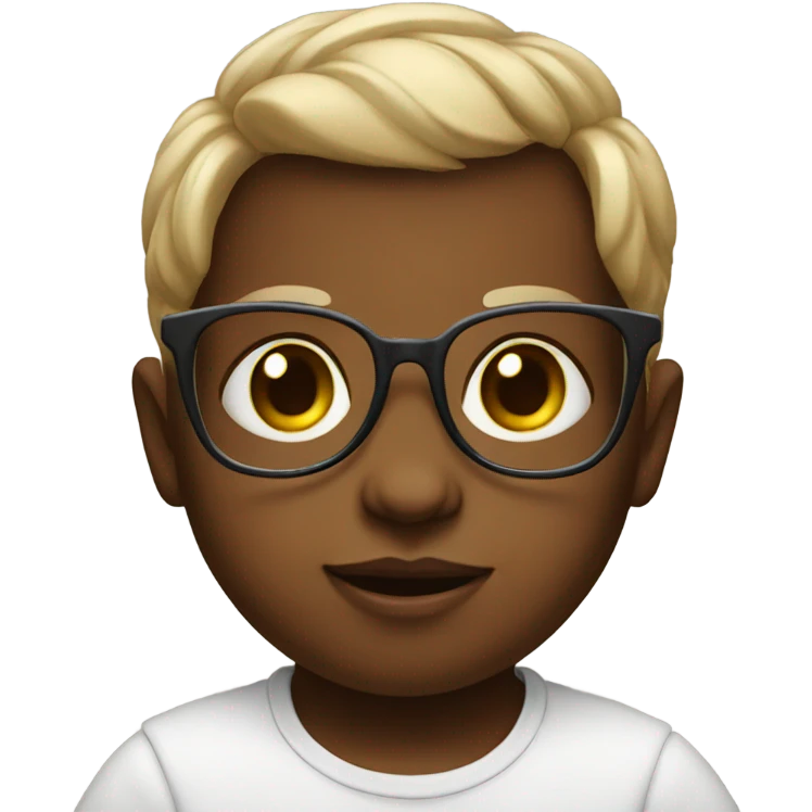 Baby with glasses emoji