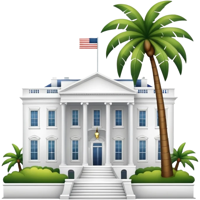 white house with palm tree emoji