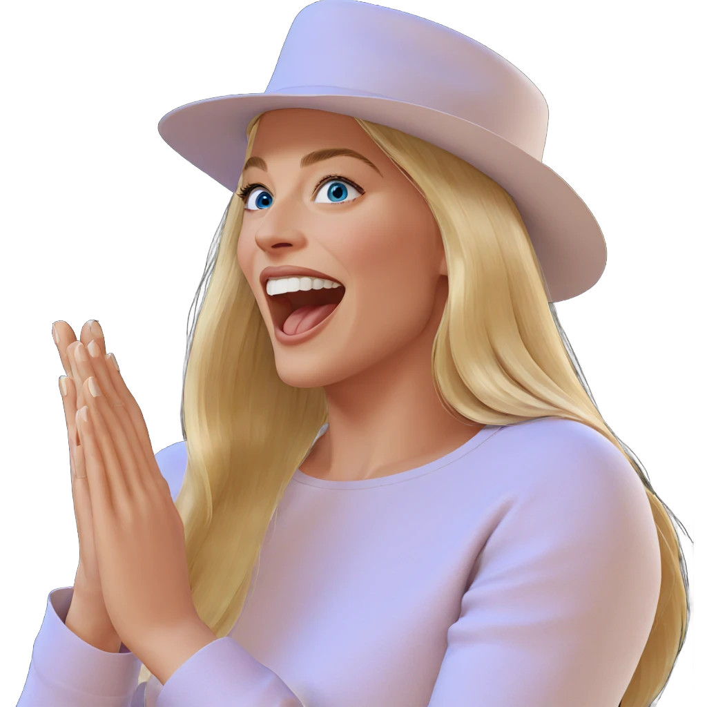 blonde girl with blue eyes emoji
