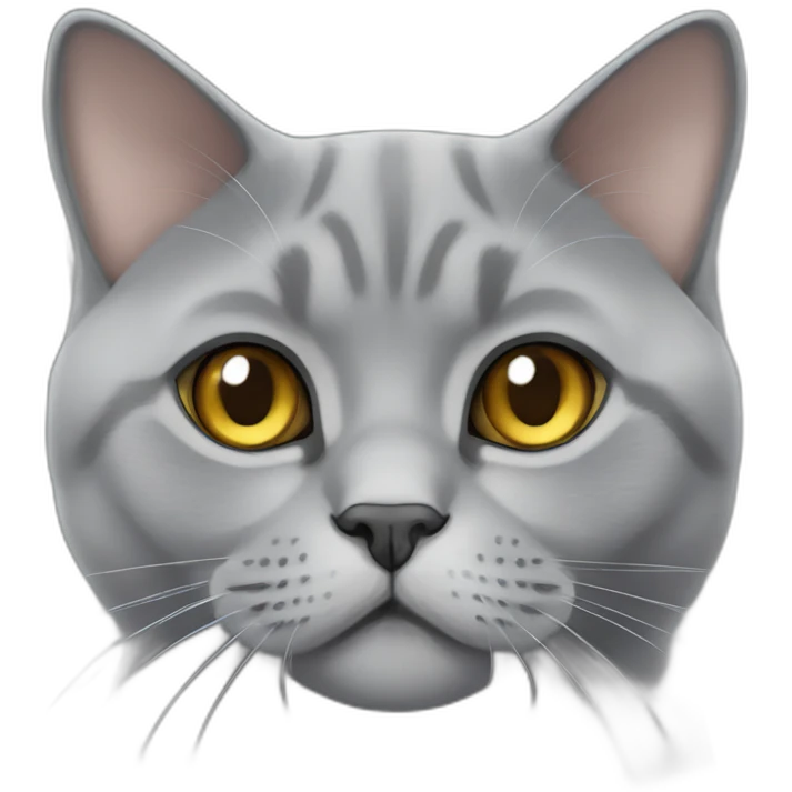 Grey British shorthair cat emoji