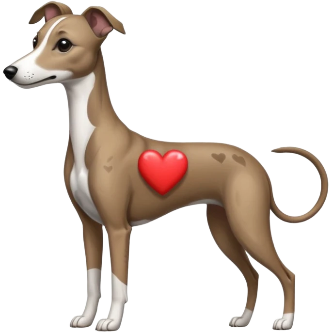 brindle whippet hearts emoji