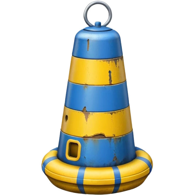 blue and yellow buoy emoji
