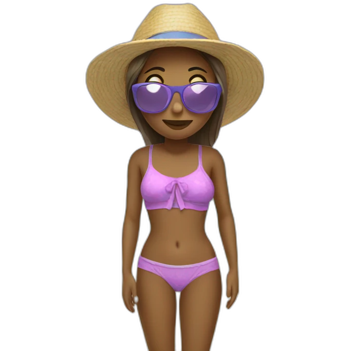 A  beach clothes wearing woman emoji
