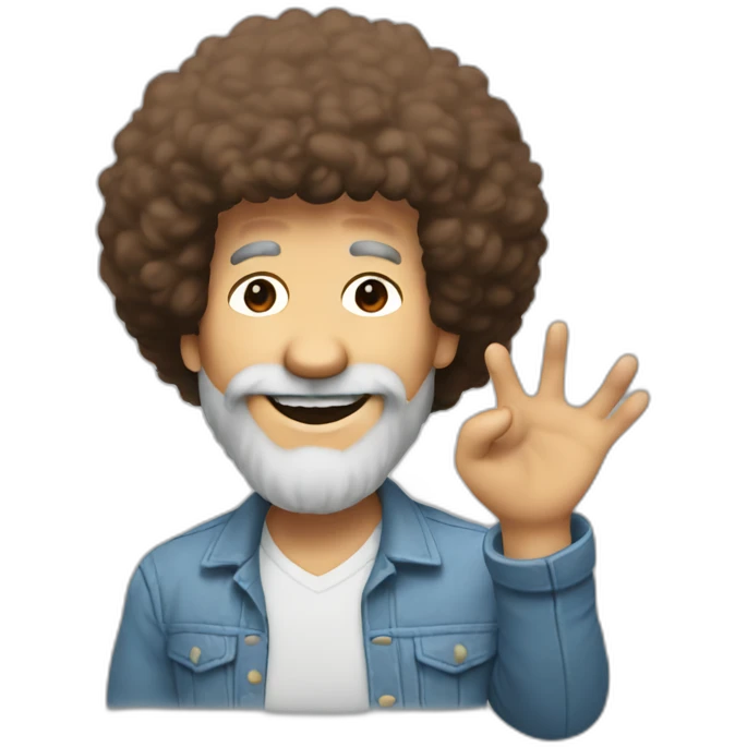 bob ross salute emoji