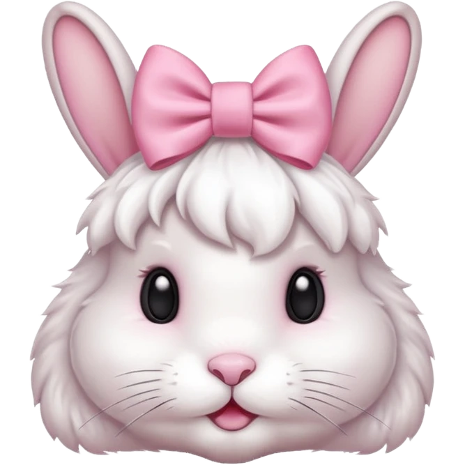 bunny with a bow on her head  emoji