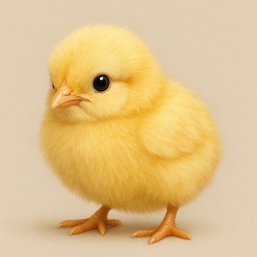 realistic, fluffy chick emoji emoji