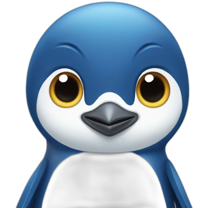 Blue penguin  emoji