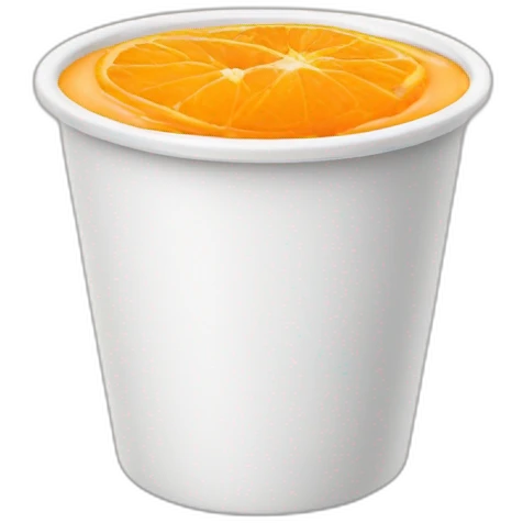 Orange Yogurt cup  emoji