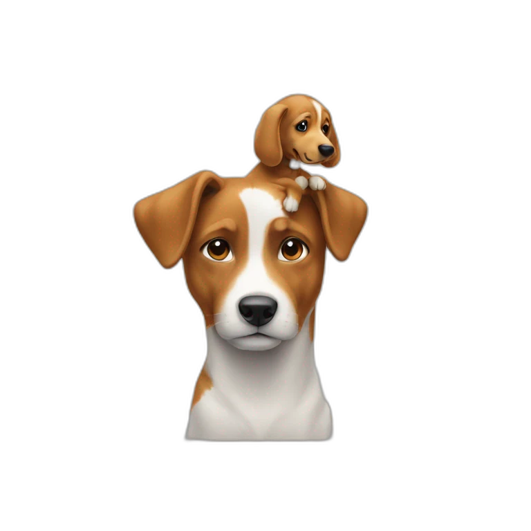 Enfant sur un chien emoji
