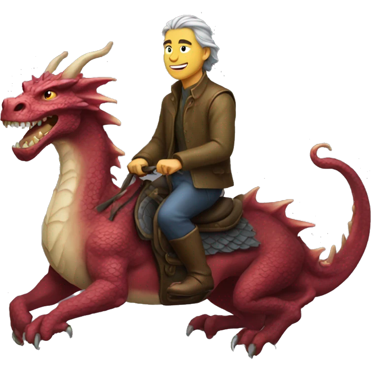 Man riding dragon emoji