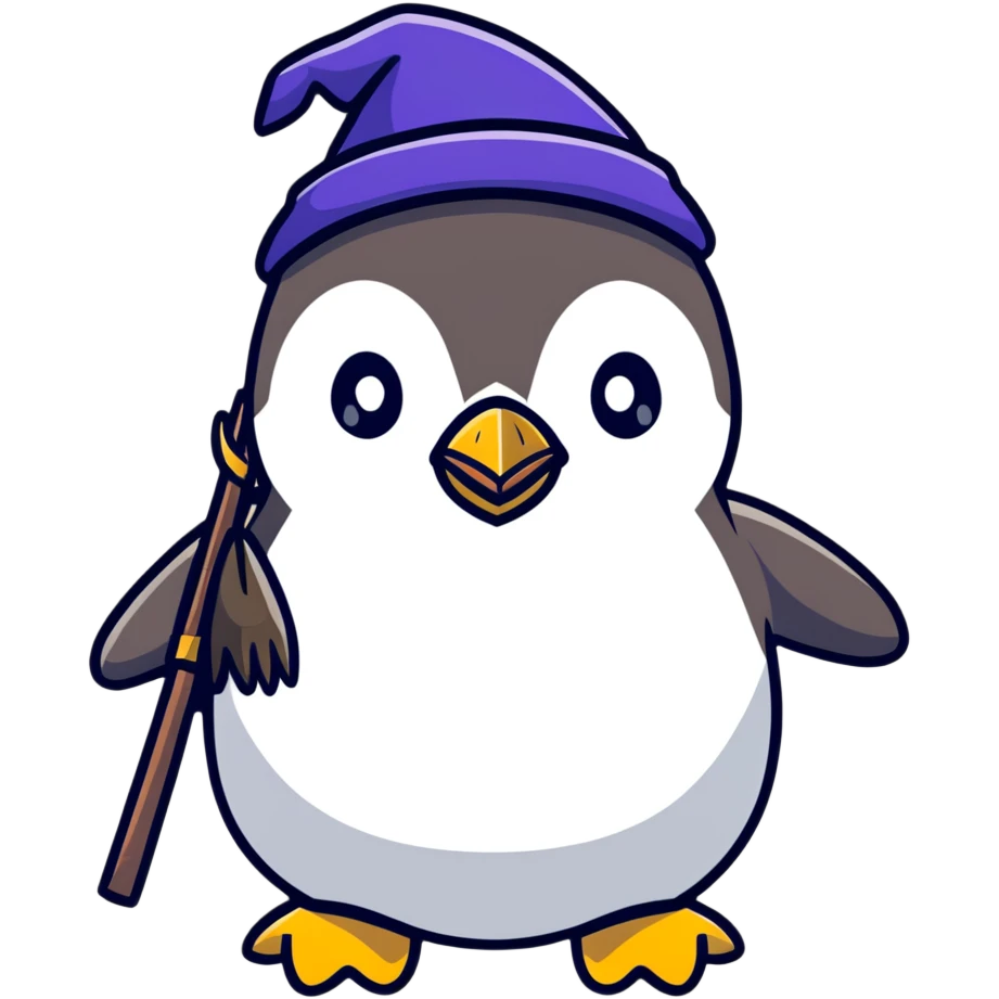 penguin wizard emoji