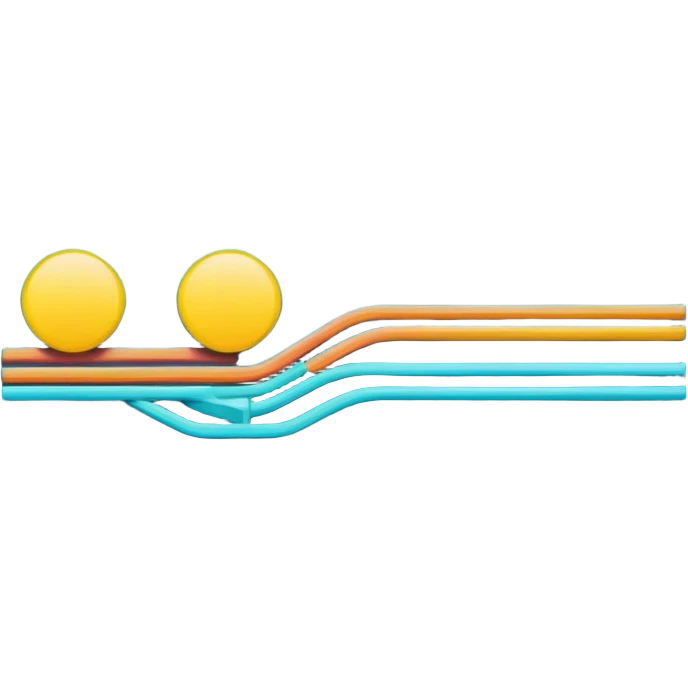 stylized subway lines on card. emoji