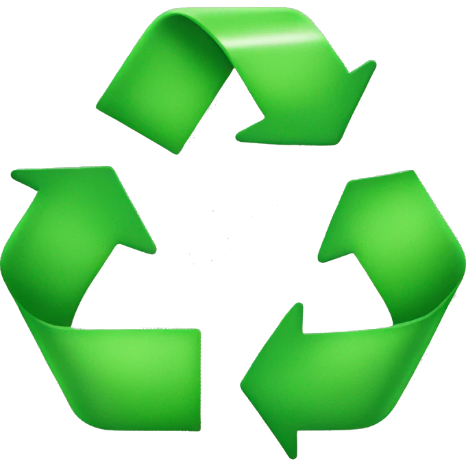light green recycle sign  emoji