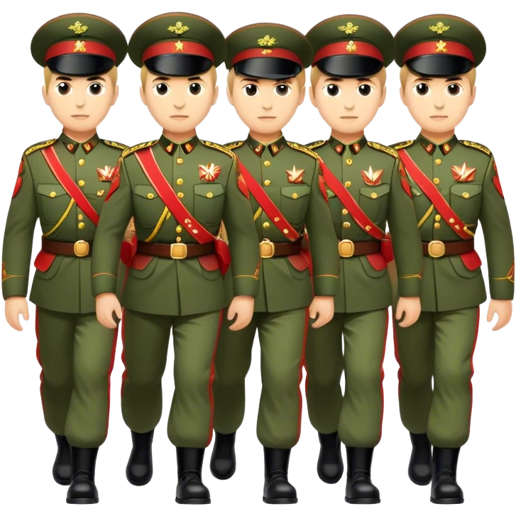 big modern Russian army marching, photorealistic emoji