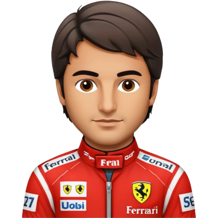 carlos sainz ferrari. make him look exactly like carlos emoji