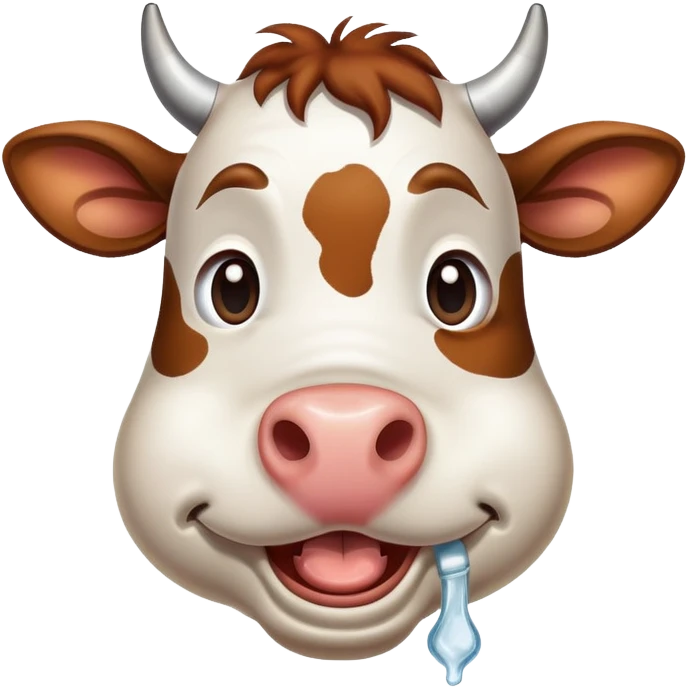 Drunk cow emoji